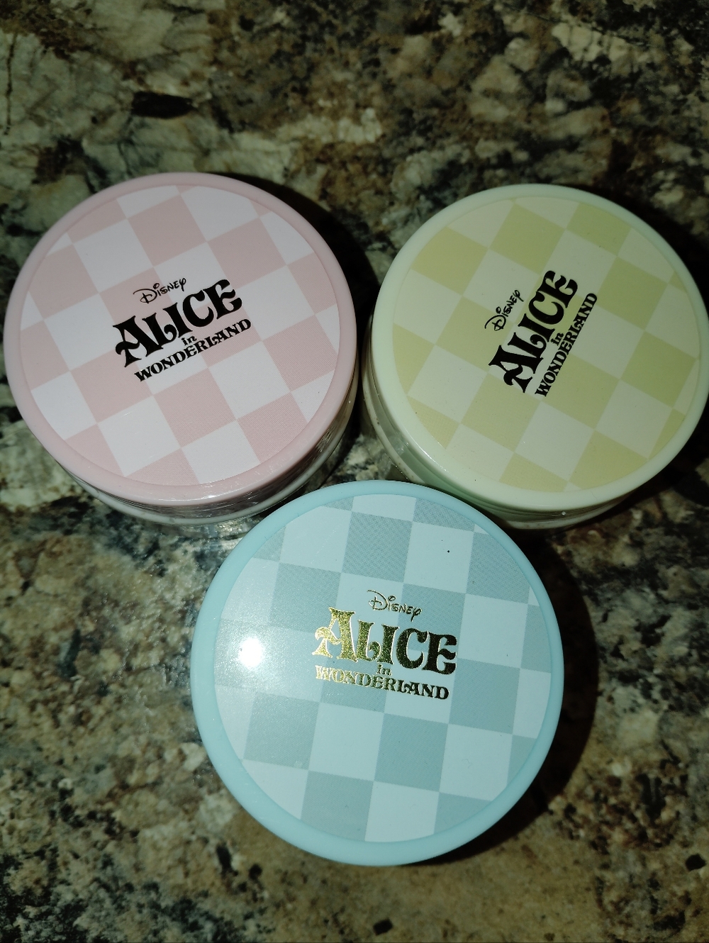 Alice in wonderland body scrubs. Set Of Three Body Scrub. All New Pastel Colors